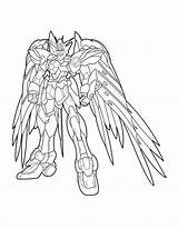 Gundam Coloring Pages Winged Kids sketch template