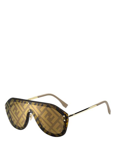 Fendi Aviator Sunglasses In Brown For Men Lyst