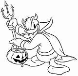 Halloween Disney Coloring Pages Print Donald Printable Devil Size sketch template
