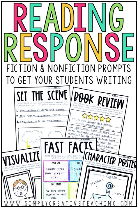 reading response activities simply creative teaching