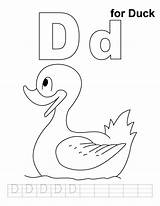 Duck Coloring Letter Pages Handwriting Practice Kids Kindergarten Worksheet Rubber Preschool Alphabet Clipart Animal Worksheets Colouring Printable Abc Farm Color sketch template