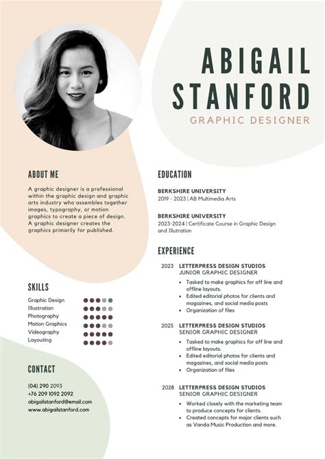 customize  creative resumes templates  canva graphic