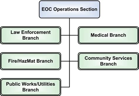 st level eoc operations section  level law enforcement branch firehazmat branch public