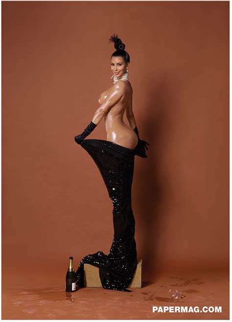 kim kardashian naked on the cover of paper magazine