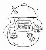 Honey Coloring Jar Pages Pot Sweet Bear Drawing Cartoon Bee Year Getcolorings Pooh Getdrawings Clipart Printable Designlooter Color Sewing Drawings sketch template