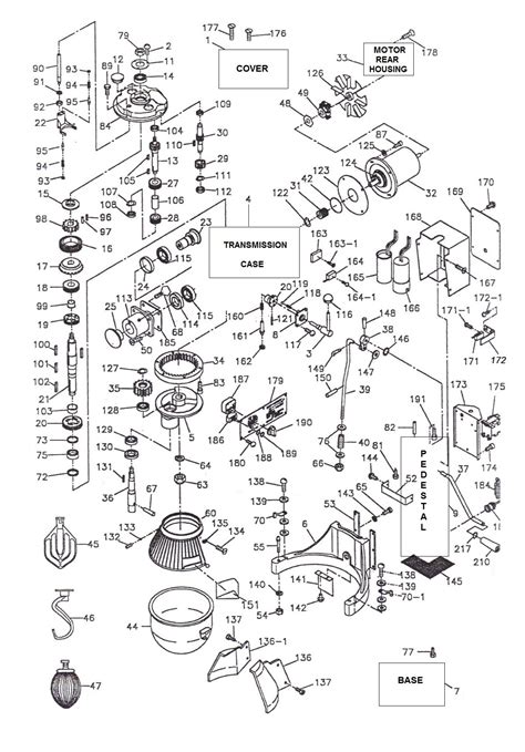 hobart  mixer parts diagram