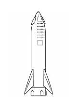 Coloring Spacex Starship Pages Supercoloring sketch template