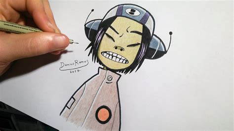 How To Draw Noodle From Gorillaz Speed Drawing Youtube