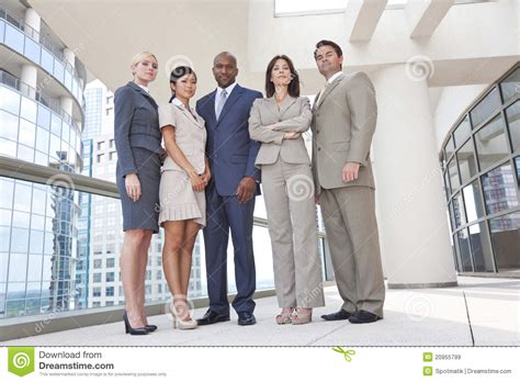 Interracial Men And Women Business Team Royalty Free Stock