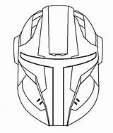 Mandalorian Armor sketch template