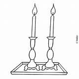 Candles Shabbos Waldereducation Subject Holidays sketch template