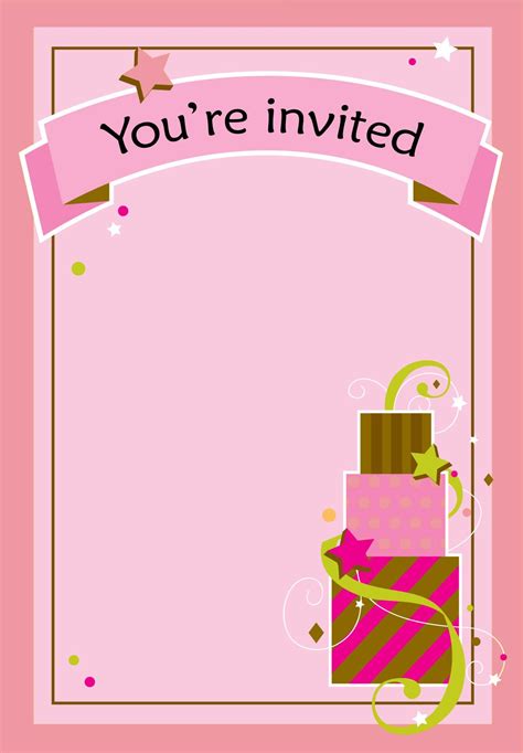 girl fun birthday  birthday invitation template greeti