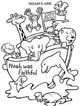 Ark Noahs Sunday School Bible Coloring Pages Craft Crafts Printable Preschool Activities Animal Lessons sketch template
