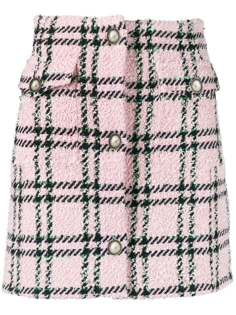 alessandra rich check pattern mini skirt farfetch