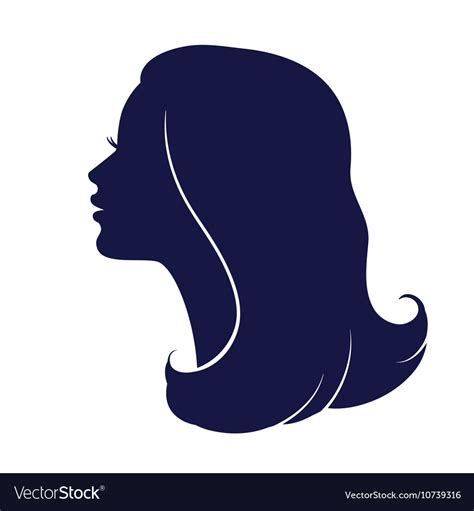 Woman Face Profile Female Head Silhouette Vector Image