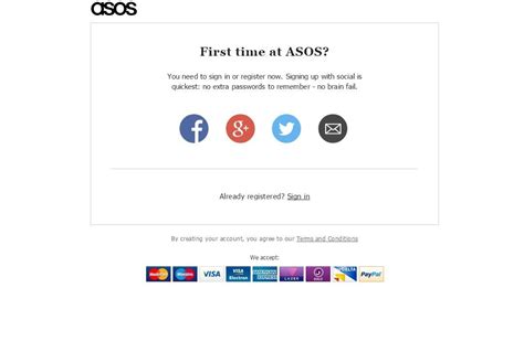 qa   expert  asos  social sign  option means  ecommerce sites