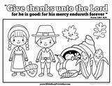 Coloring Thanksgiving Bible Crafts Pages Printables School Sunday Preschool Thankful Story Christian Thanks Give Lord Color Am Activities Children Kjv sketch template
