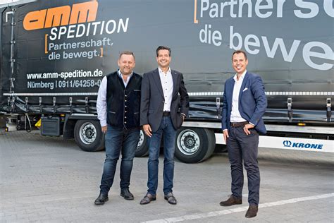 official handover  nuremberg harbour spedition amm adds  krone trailers   fleet