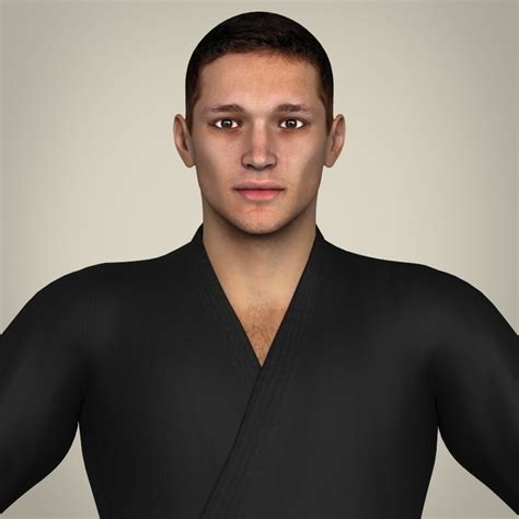 3d realistic male karate master cgtrader