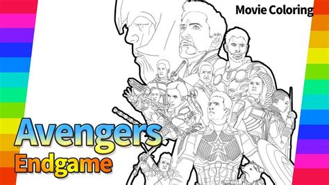 avengers endgame poster coloring pages details coloring page guide