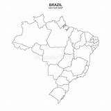 Politische Brasile Politica Sfondo Bianco Brasilien Karte Weißem Landkarte Brasiliens Vettoriale sketch template
