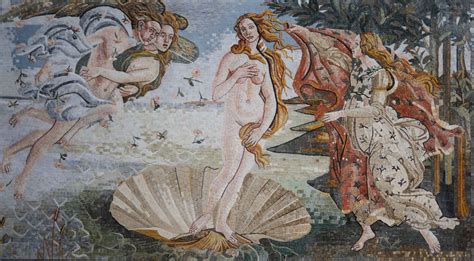 Birth Of Venus Sandro Botticelli Mosaic Artwork Reproduction