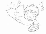 Ponyo Wip Lineart Lovely Kids Pyjamapanda sketch template