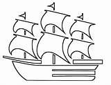 Boat Coloring Pages Printable Pilgrim sketch template