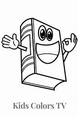 Book Drawing Cartoon Draw Coloring Pages Kids Easy Books Choose Board sketch template