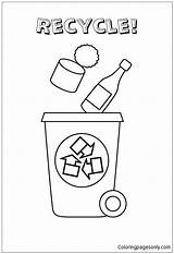 Recycle Bin Coloring Online Pages Color Coloringpagesonly sketch template