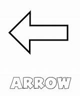 Arrow Coloring Shapes Pages Cartoon Curved Netart 724px 28kb sketch template