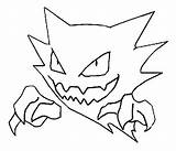 Pokemon Haunter Coloring Pages Ghost Halloween Color Drawing Colouring Coloriage Printable Fantasma Kids Getcolorings Choose Board sketch template