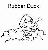 Coloring Rubber Bathtub Ducky Reading Book Bath Going Coloringsky sketch template