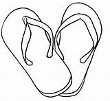 Sandals Flops Flop sketch template