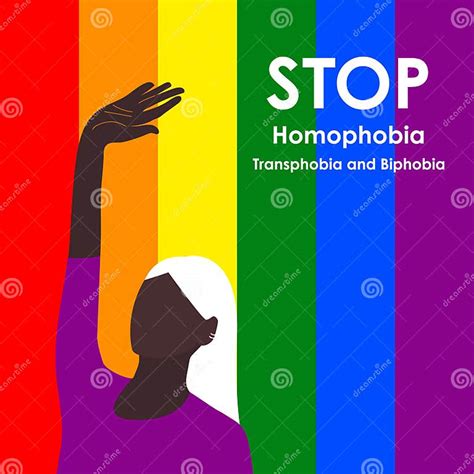 stop homophobia black lgbt woman raised her hand in protest may 17