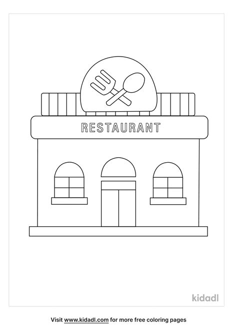 restaurant coloring page coloring page printables kidadl
