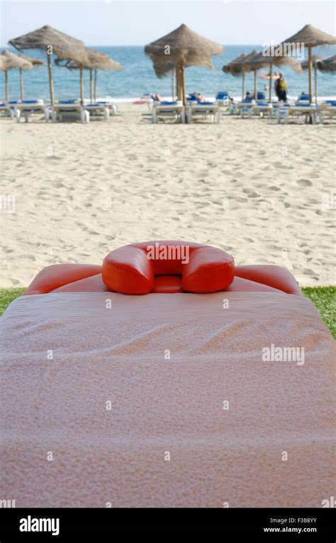 massage area   beach  summer vacation season stock photo alamy