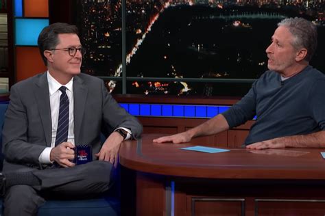 jon stewart takes over the late show interviews stephen