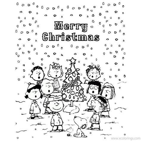 charlie brown christmas characters coloring pages xcoloringscom