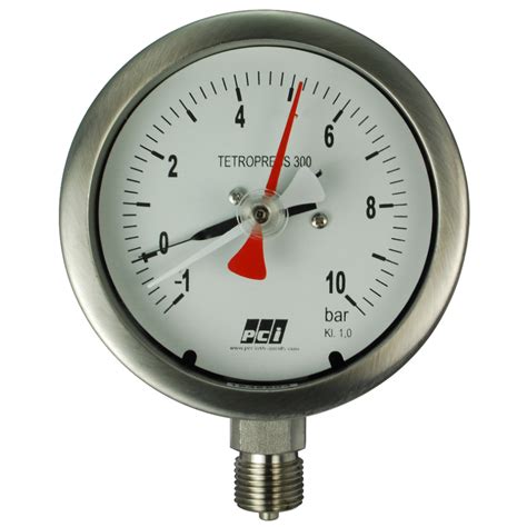 pressure gauge fitted  min max drag pointer pci instruments