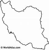 Outline Iran Map Asia Print Worldatlas Cities Countrys Webimage sketch template