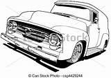 Ford Truck Panel Line Stock Illustration Drawing Drawings Clip Clipart Vector Icon sketch template