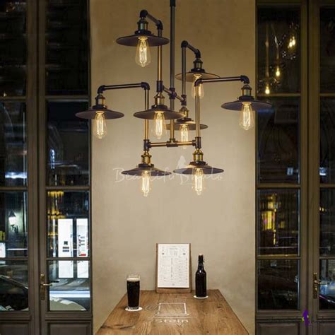 industrial style  light large led pendant chandelier commercial coffee bar lighting fixture