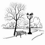 Park Bench Drawing Sketch Drawings Easy Central City Tree Sketches sketch template