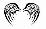 Wings Tribal Angel Clip Baby Tattoo Guardian Silhouette Simple Clipart Wing Heart Drawing Deviantart Drawings Cliparts Designs Clipartbest Coloring Pages sketch template