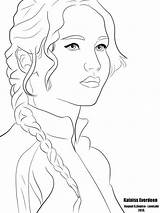 Hunger Katniss Coloriage Coloringhome sketch template