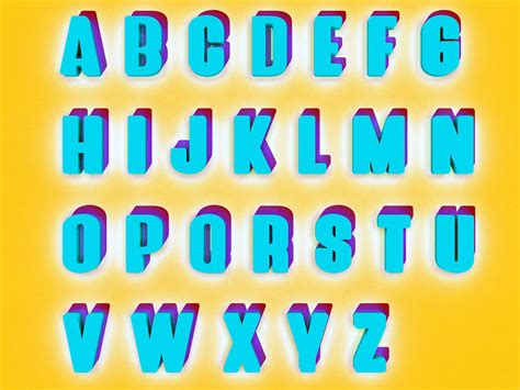 alphabet text  model max obj ds fbx dwg