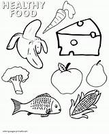 Coloring Healthy Food Pages Printable Foods Picnic Sheets Unhealthy Protein Health Children Preschool Colouring Sheet Print Group Template Kids Color sketch template