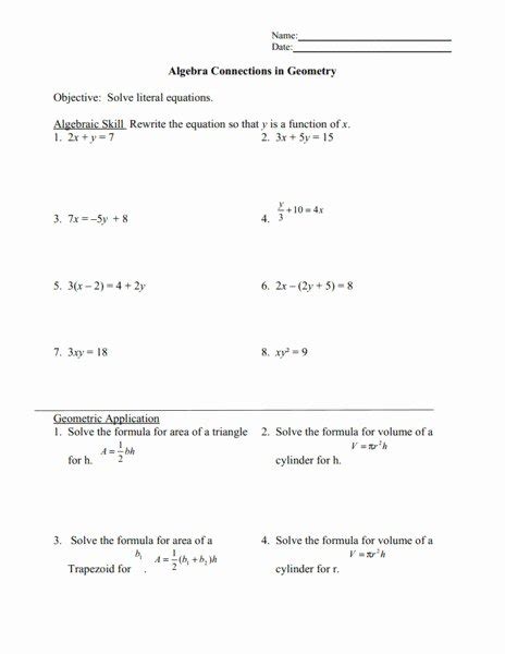 solve literal equations worksheet chessmuseum template library