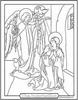 Annunciation Incarnation sketch template